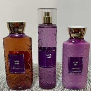 BBW Dark Kiss Fragrance Mist, Body Wash and Body Lotion set of 3 NWT